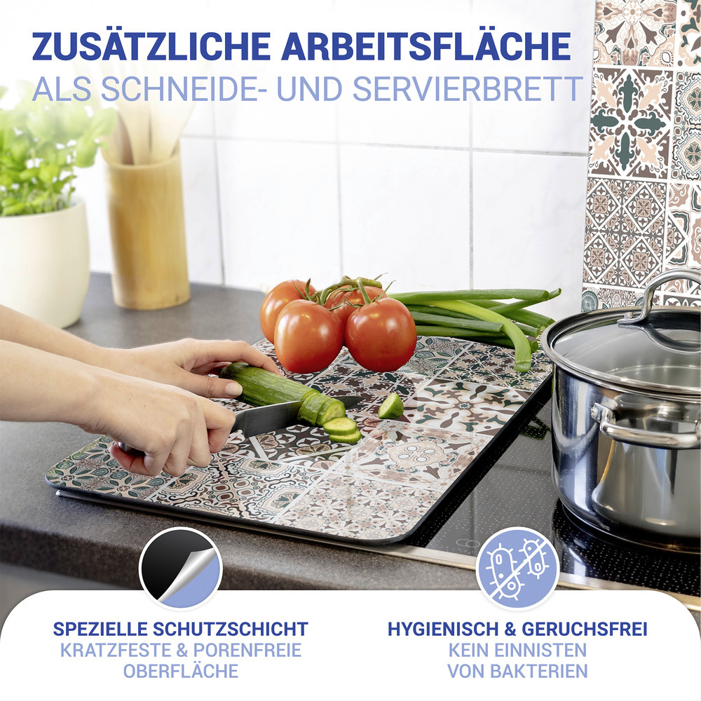 KACHEL 2er-Set Herdabdeckplatten aus Glas