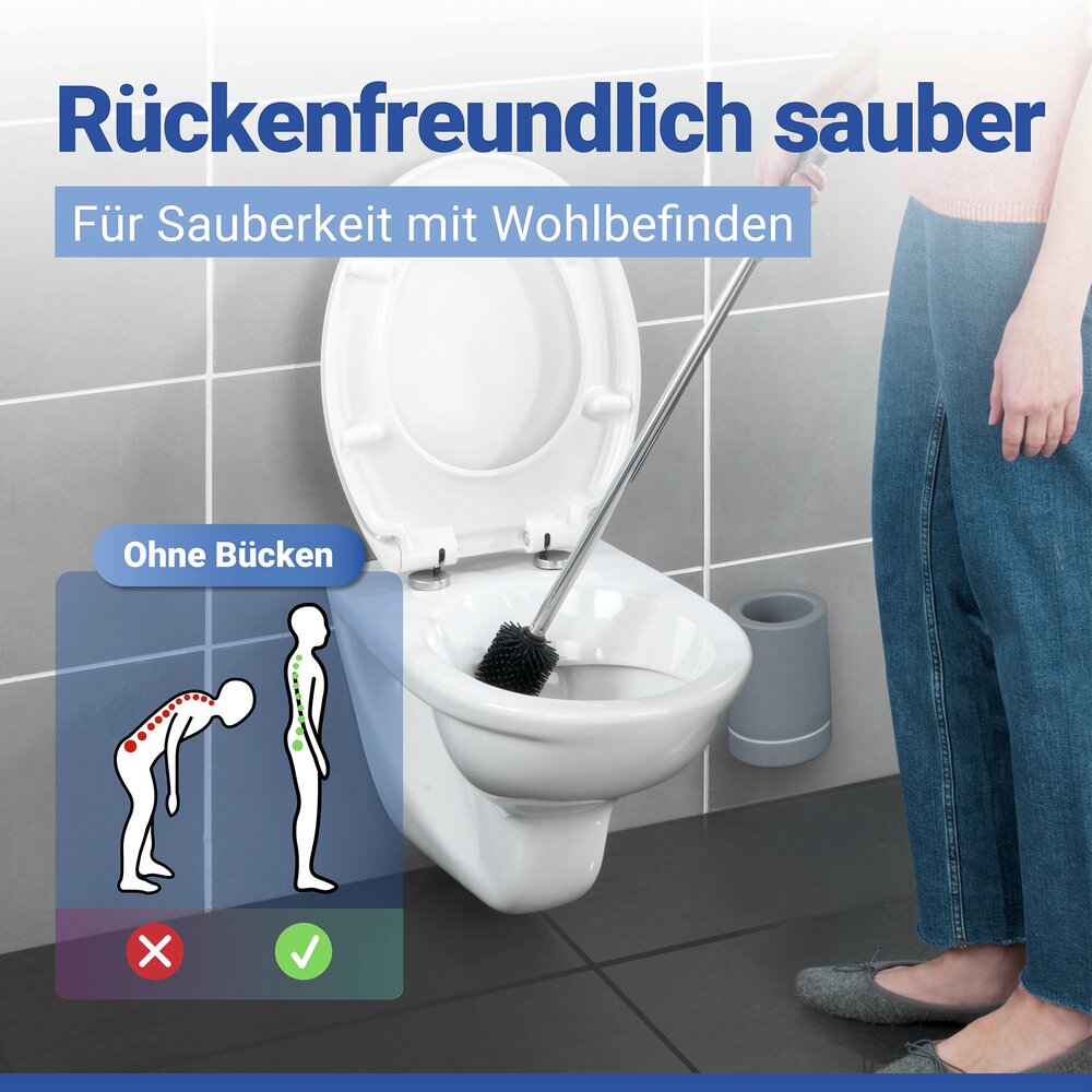 WC-Hygiene Bürste mit extra langem Stiel