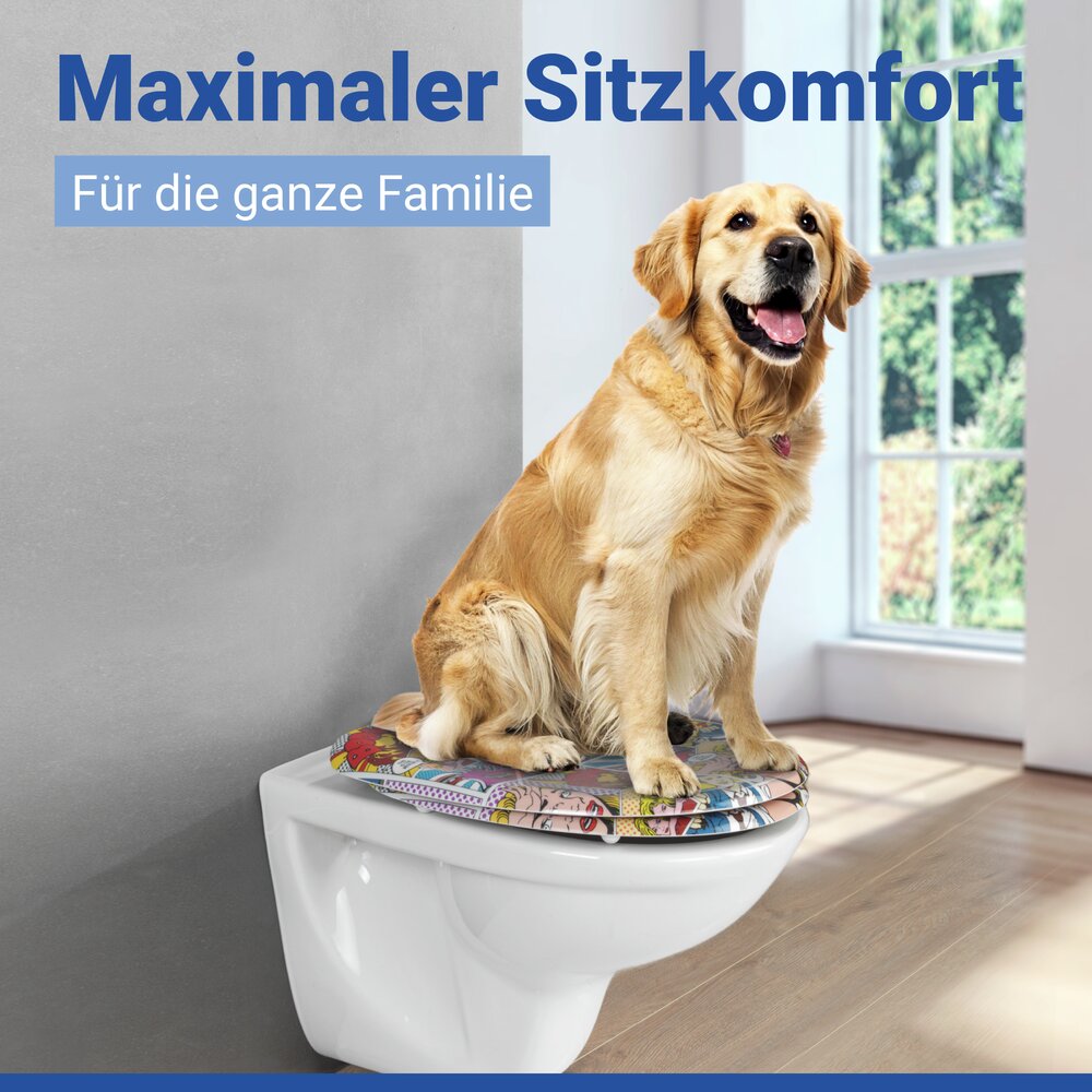 POP ART Toilettendeckel belastbar bis 200 kg