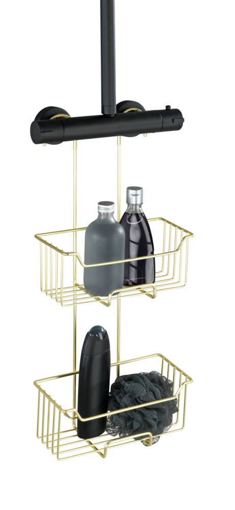 MILO gold Duschcaddy für die Armatur, 2 Etagen MILO gold Duschcaddy für die Armatur, 2 Etagen