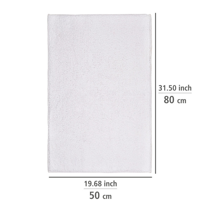 25261100_badteppich-ono-weiss4 ONO weiss Badteppich, 50x80 cm aus Baumwolle