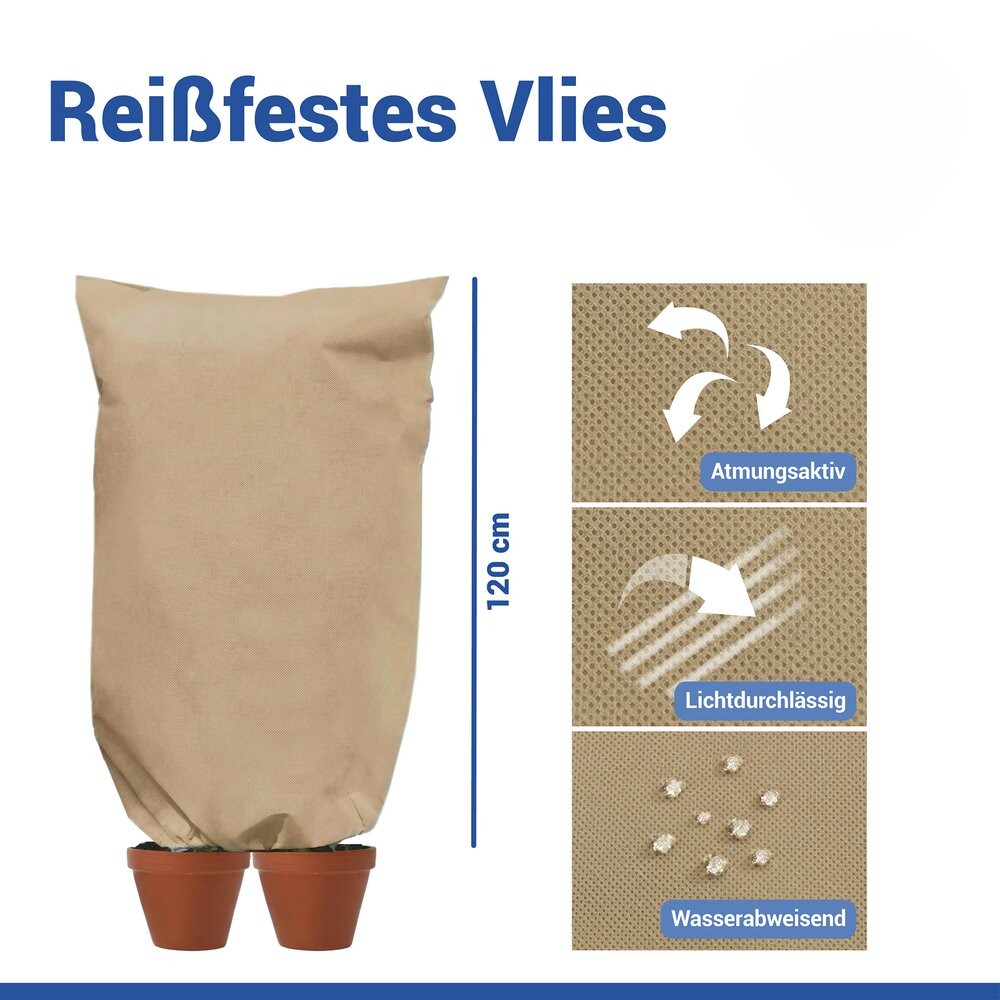 Pflanzenschutz-Vlies beige 100x120 cm, 2er-Set