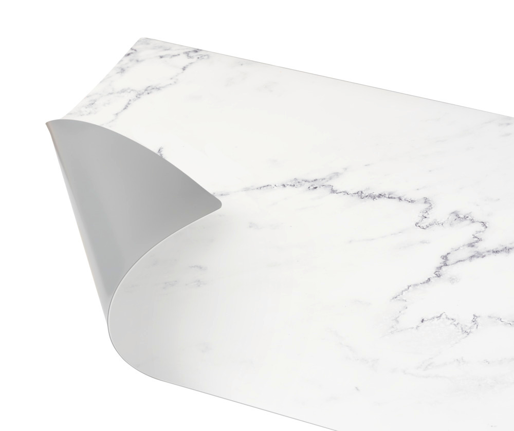 MARMOR weiss Herdabdeckmatte 60x52cm aus Kunststoff