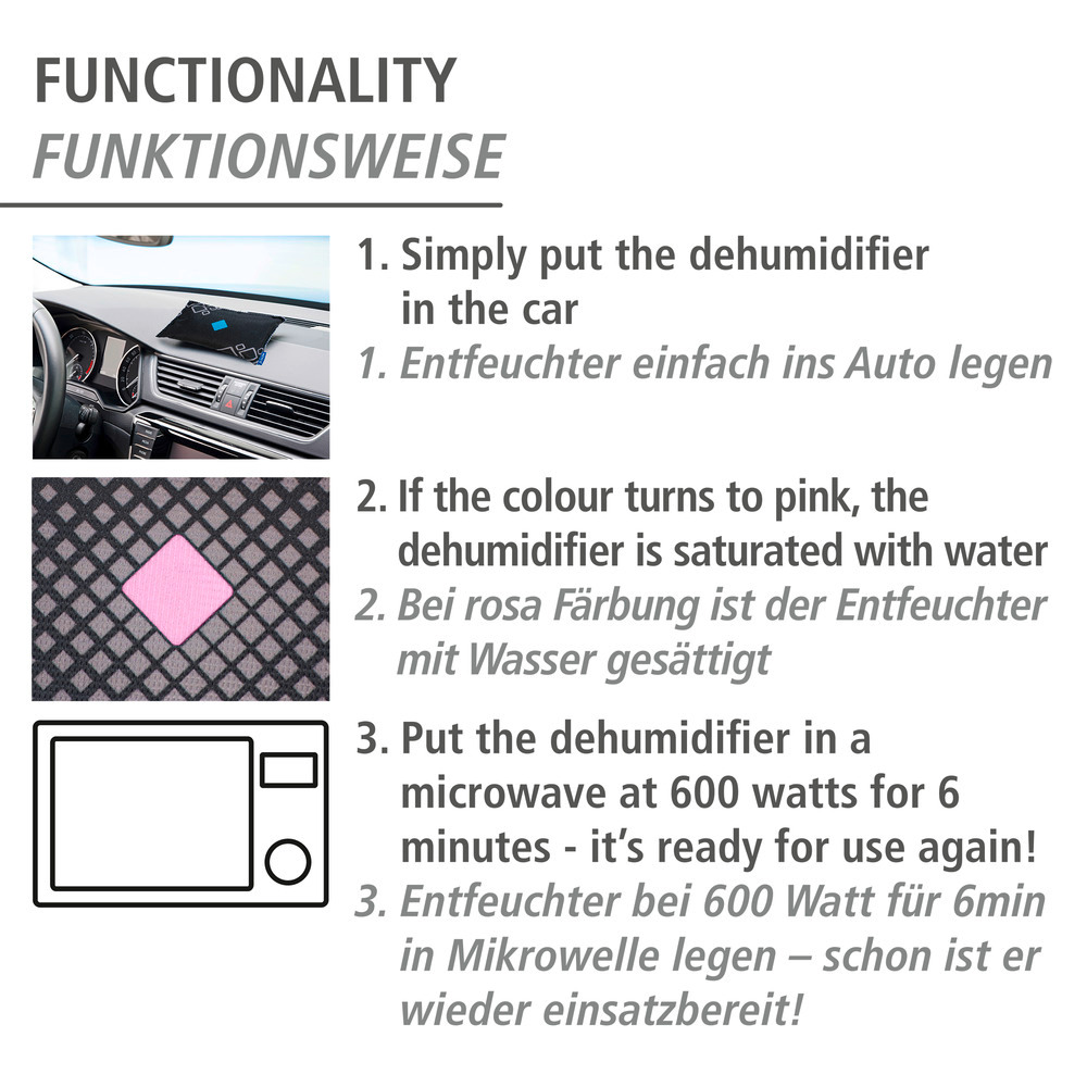 AUTO Entfeuchter mit Indikator 500g, 2er Set