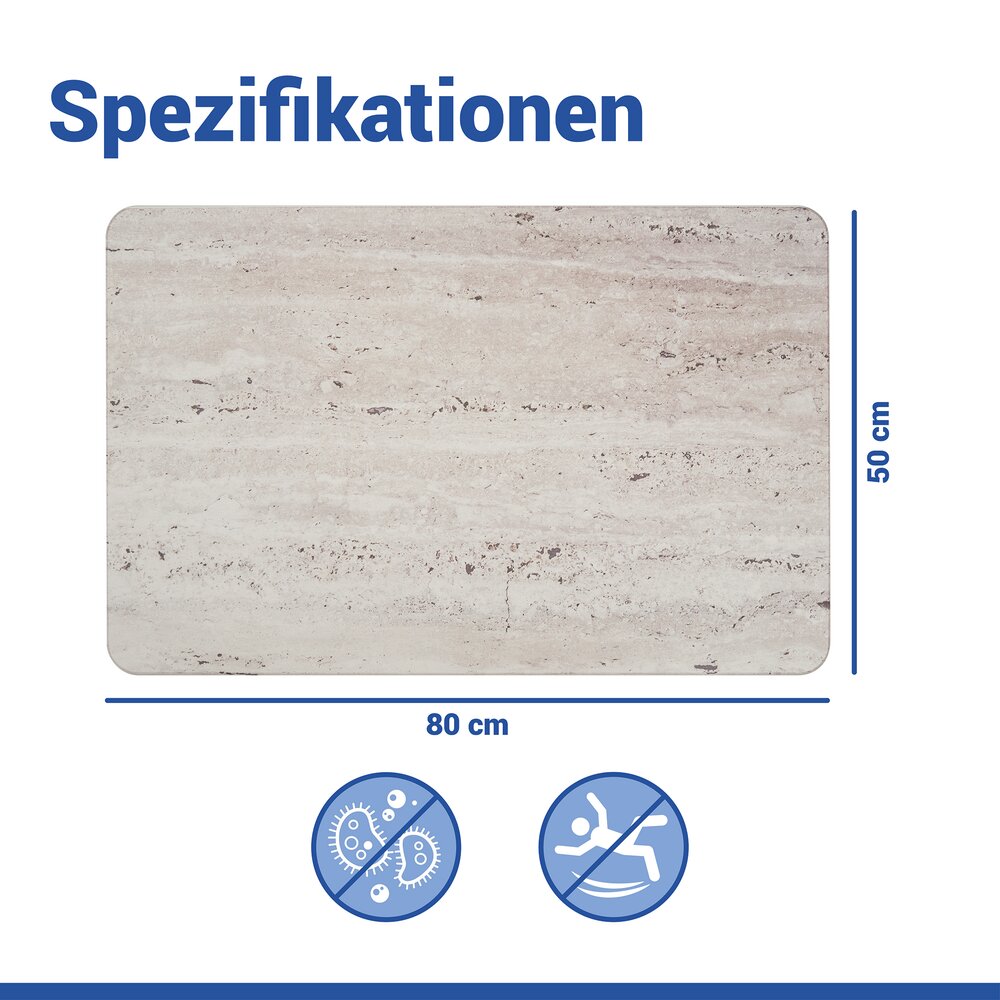 PUNA beige Badematte schnelltrocknend 80x50cm