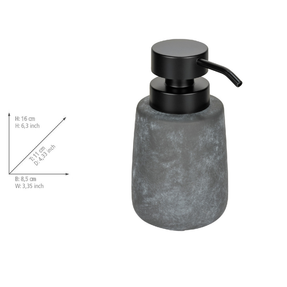 SACILE Badzubehör-Set aus Keramik in Betonoptik, 2-teilig SACILE Badzubehör-Set aus Keramik in Betonoptik, 2-teilig