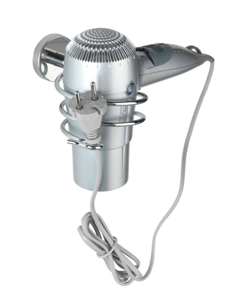 BOSIO Shine Haartrocknerhalter aus Edelstahl