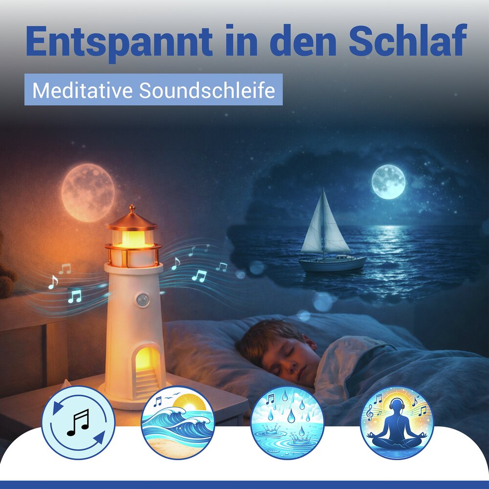 LED Nachtlicht Leuchtturm