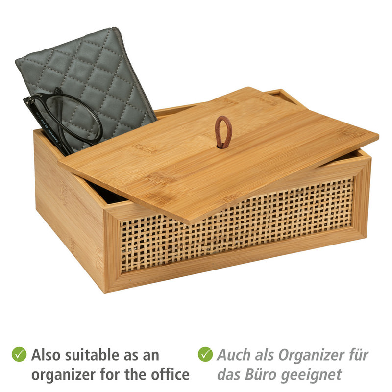 ALLEGRE L Badbox mit Deckel, Bambus & Rattan