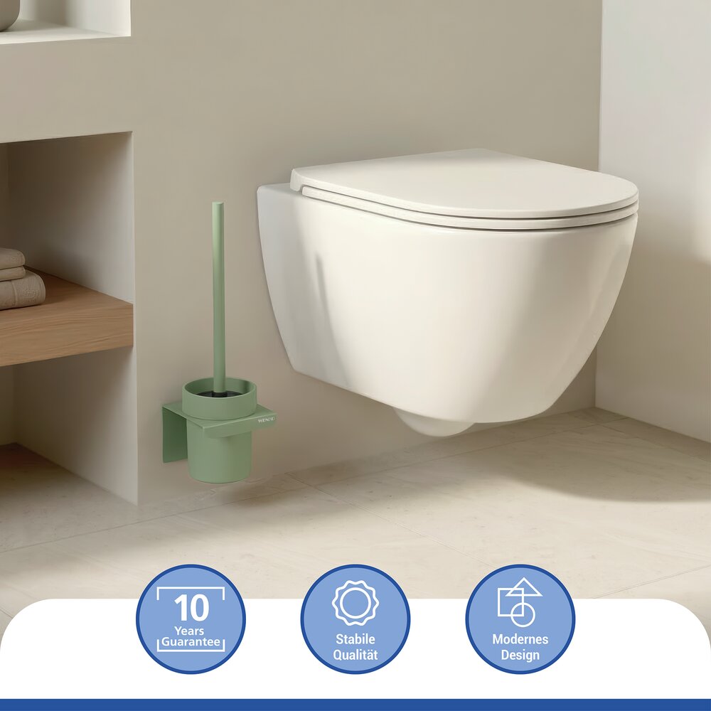 LIZAN grün Turbo-Loc® WC-Garnitur ohne Bohren