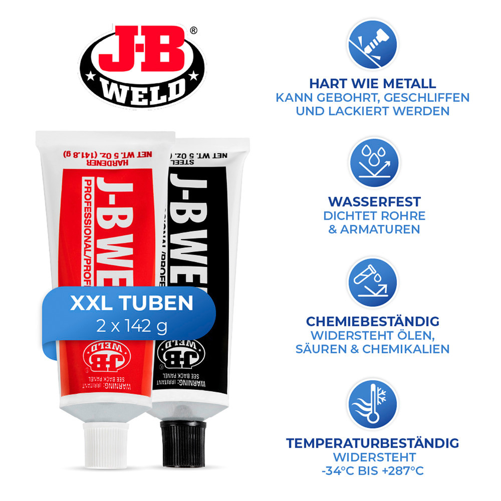 INDUSTRO ClearWeld 2-Komponenten-Kleber, 2 XXL-Tuben