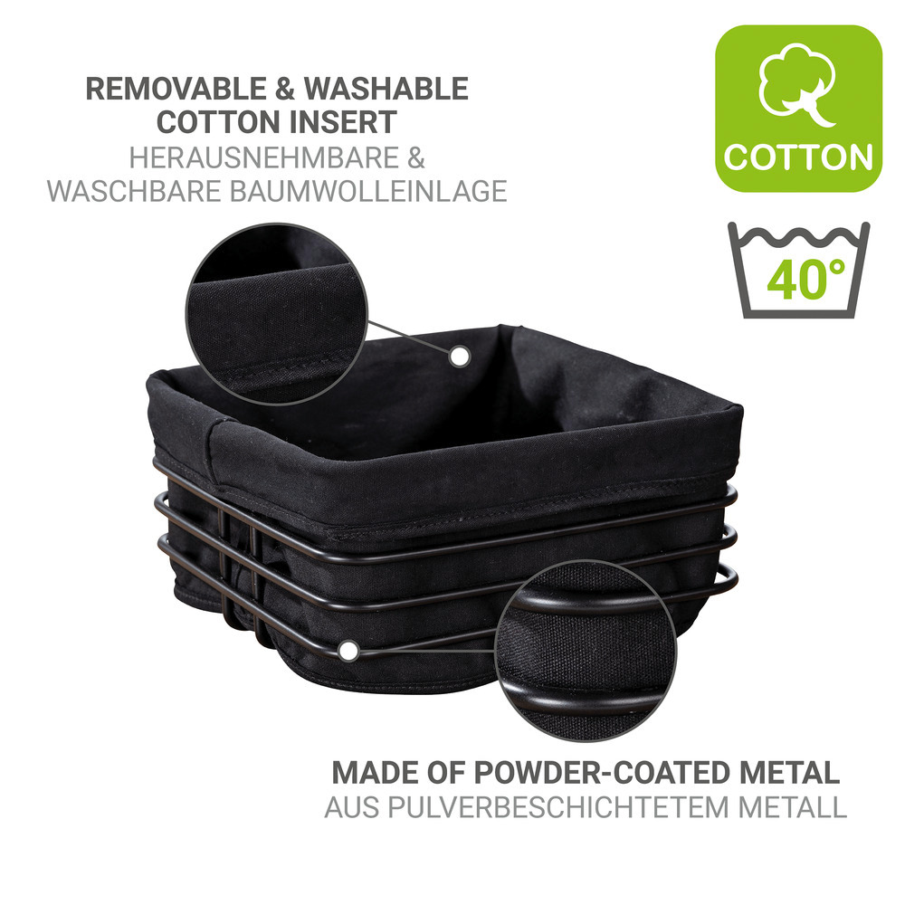 SQUARE Premium Brotkorb aus Metall