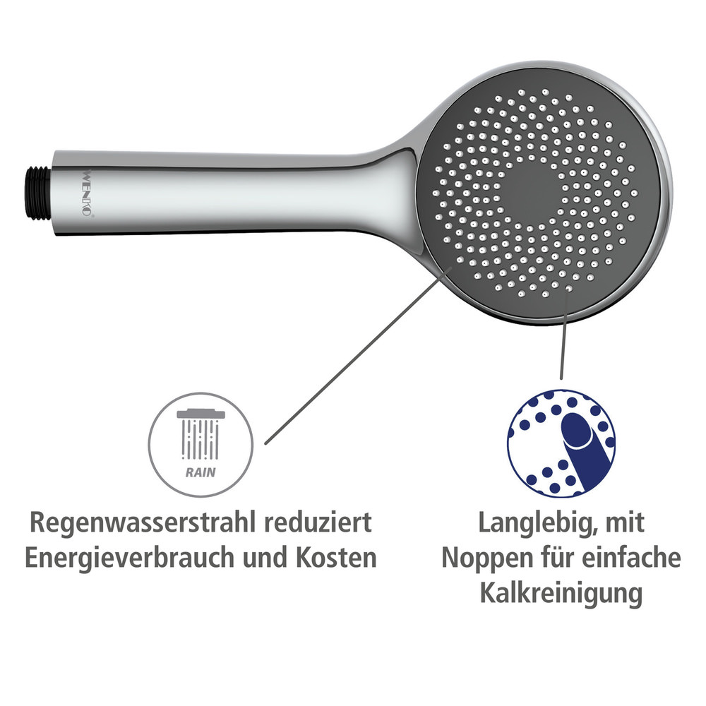 CHROM wassersparender Duschkopf 8 l/min Ø9,5cm