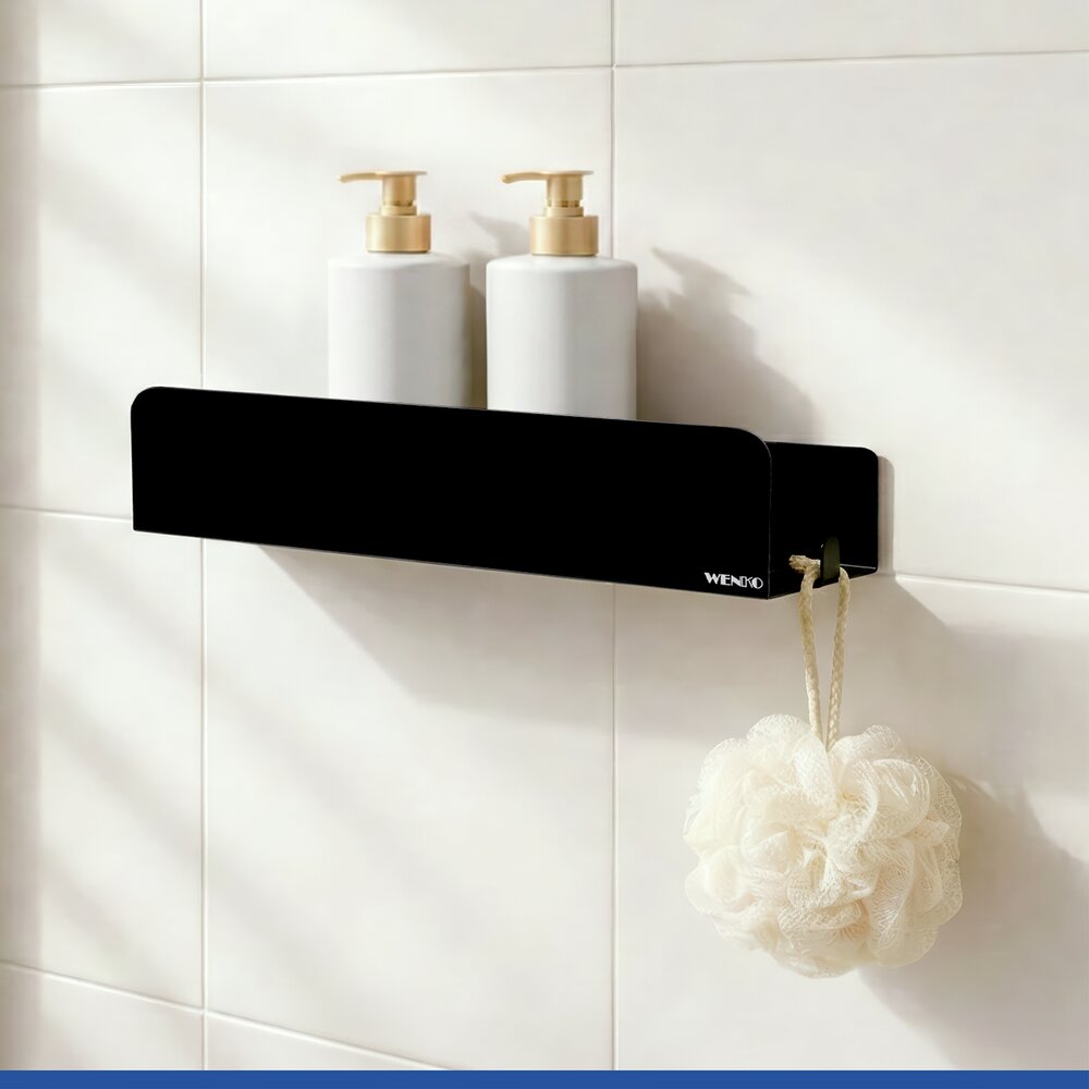 LIZAN schwarz Turbo-Loc® Wandablage aus Edelstahl