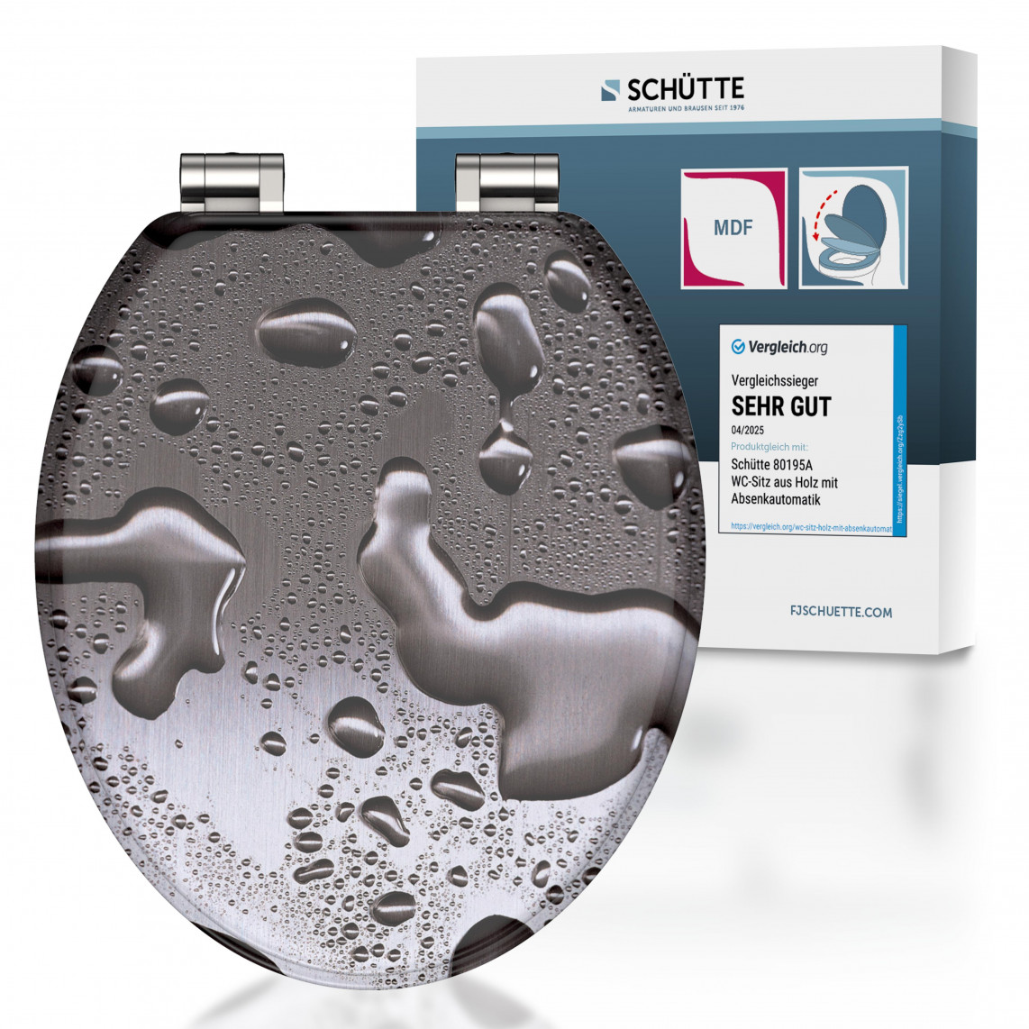 GREY STEEL WC-Sitz mit Absenkautomatik