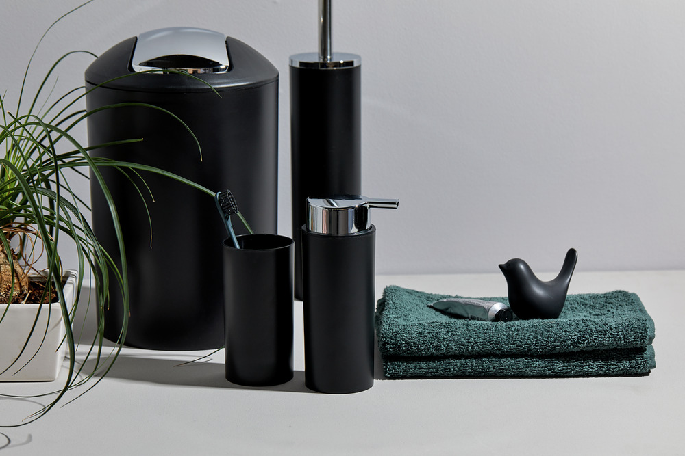 CALVO schwarz matt Badzubehör-Set, 4-teilig