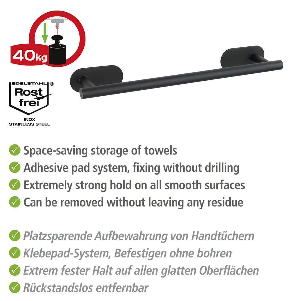 OREA Black matt Turbo-Loc® 40 cm Handtuchstange OREA Black matt Turbo-Loc® 40 cm Handtuchstange
