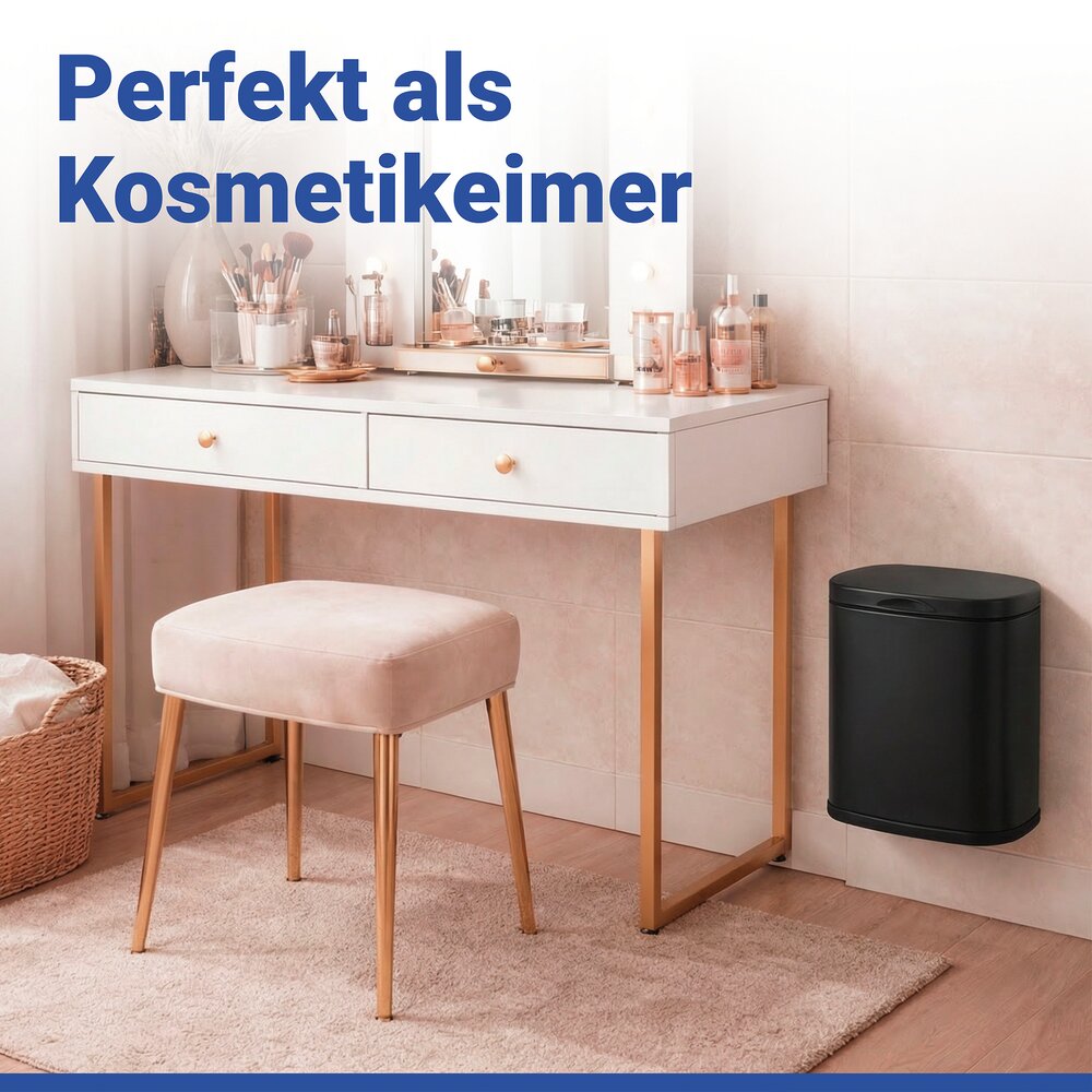 SARE schwarz Kosmetikeimer 3 l, Wandbefestigung