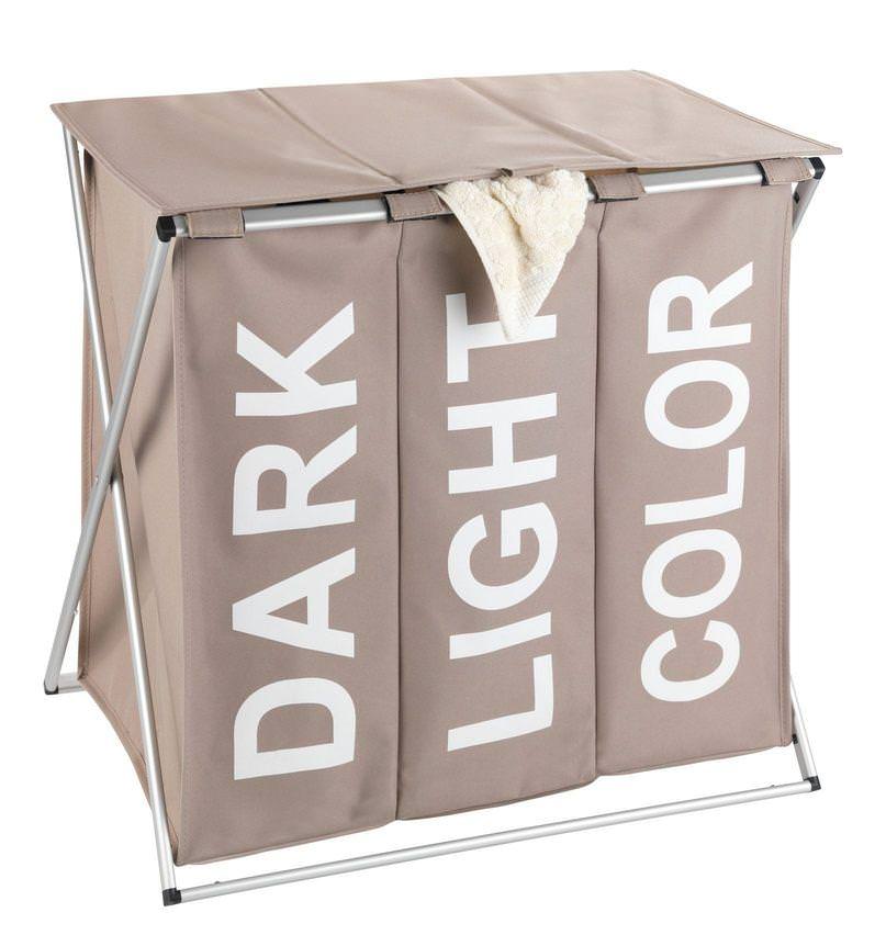 62093100_waeschesammler-trio-top-taupe-2 TRIO Top taupe Wäschekorb, faltbar, 129 Liter