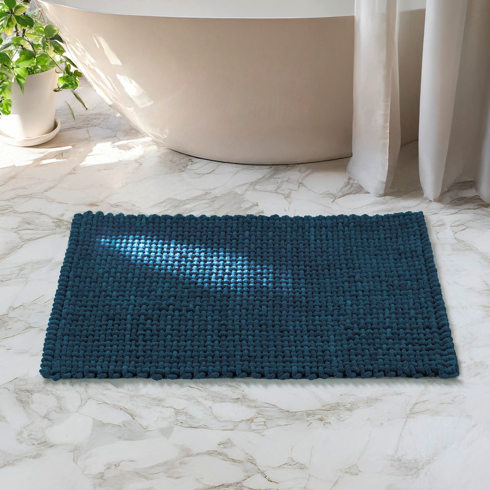 COVELO dunkelblau Badteppich 50x80 cm