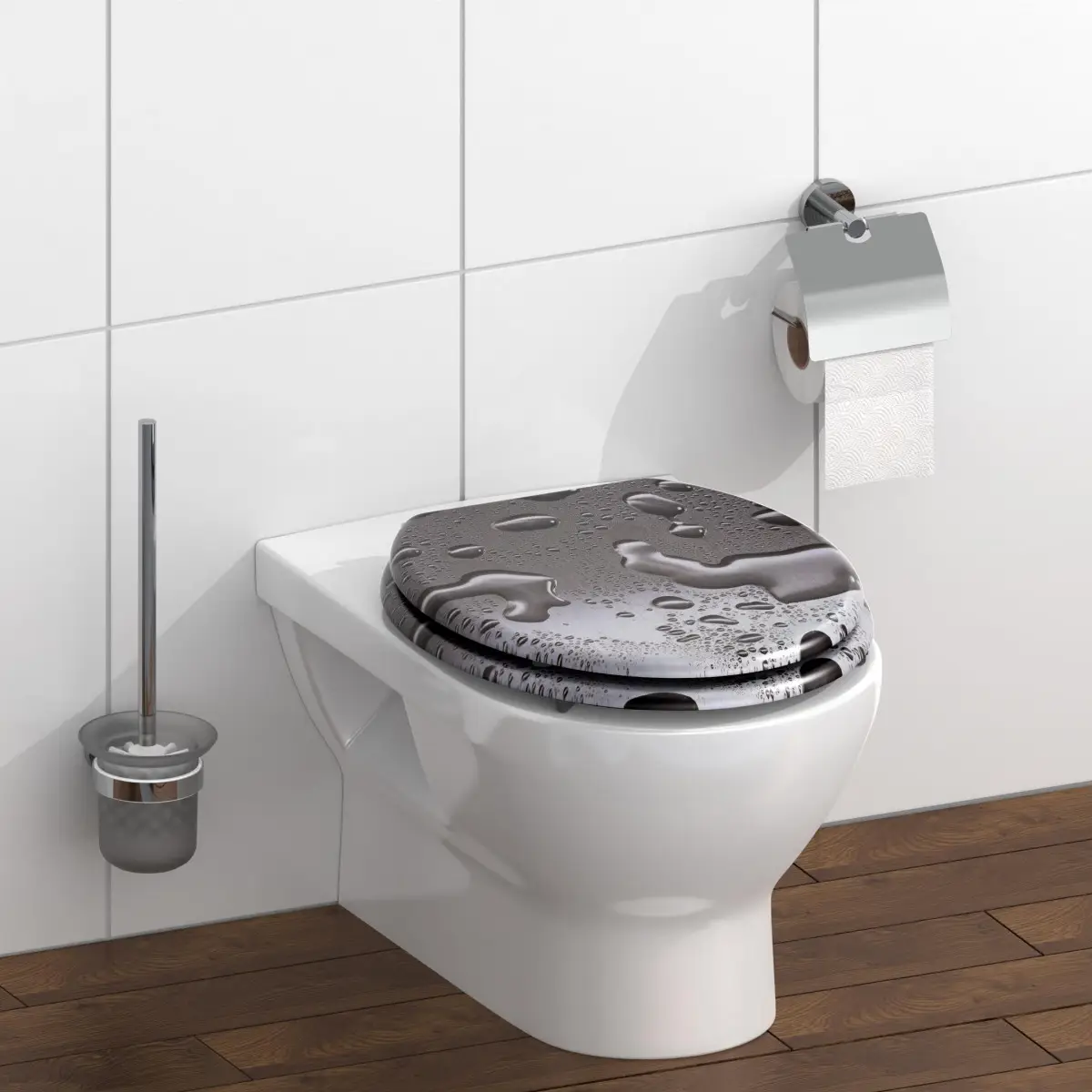GREY STEEL WC-Sitz mit Absenkautomatik