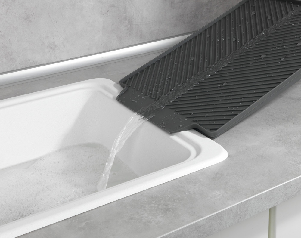 LINEA grau Abtropfmatte aus Kunststoff