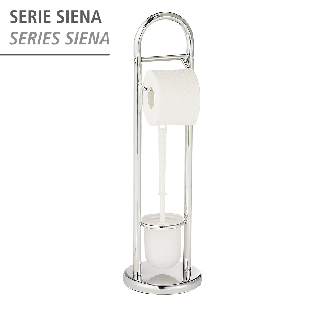 SIENA chrom Bürstengarnitur aus Stahl SIENA chrom Bürstengarnitur aus Stahl