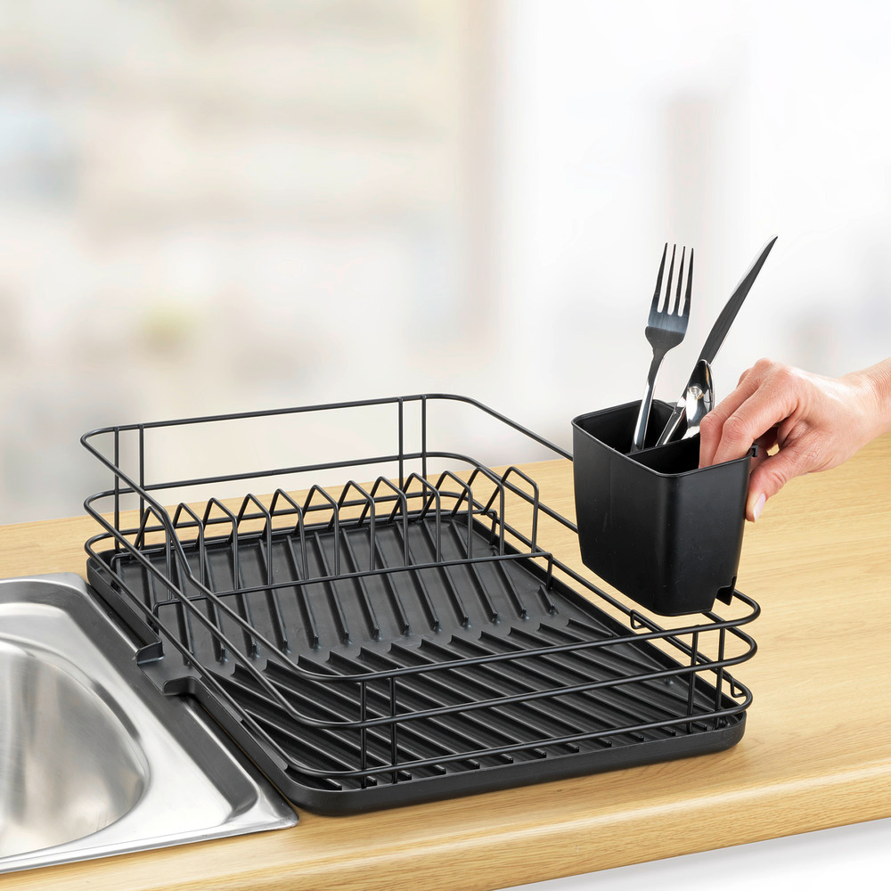 MAXIMEX Geschirrabtropfer schwarz, 3-teilig