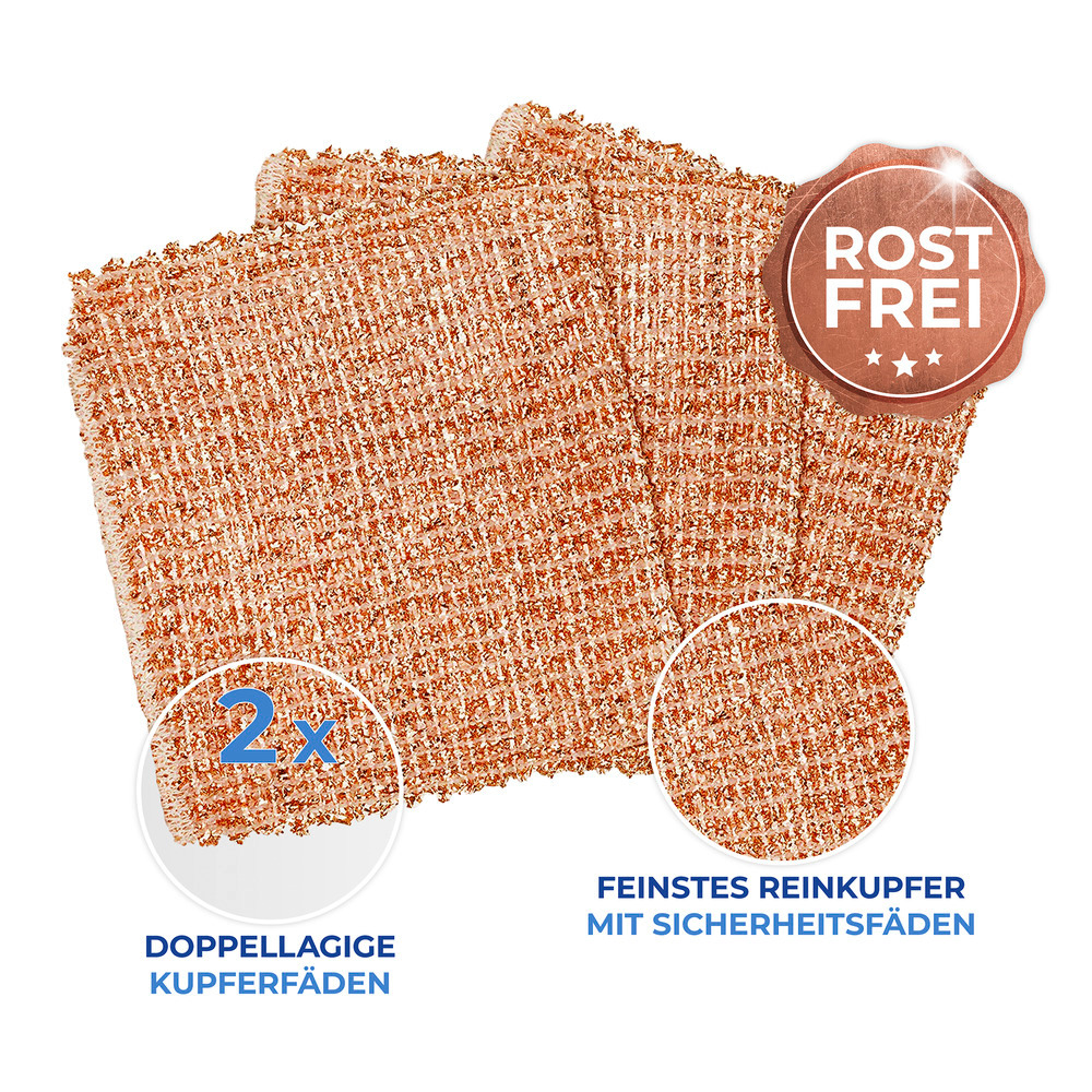 Kupfertuch für schonende Reinigung, 10er-Set