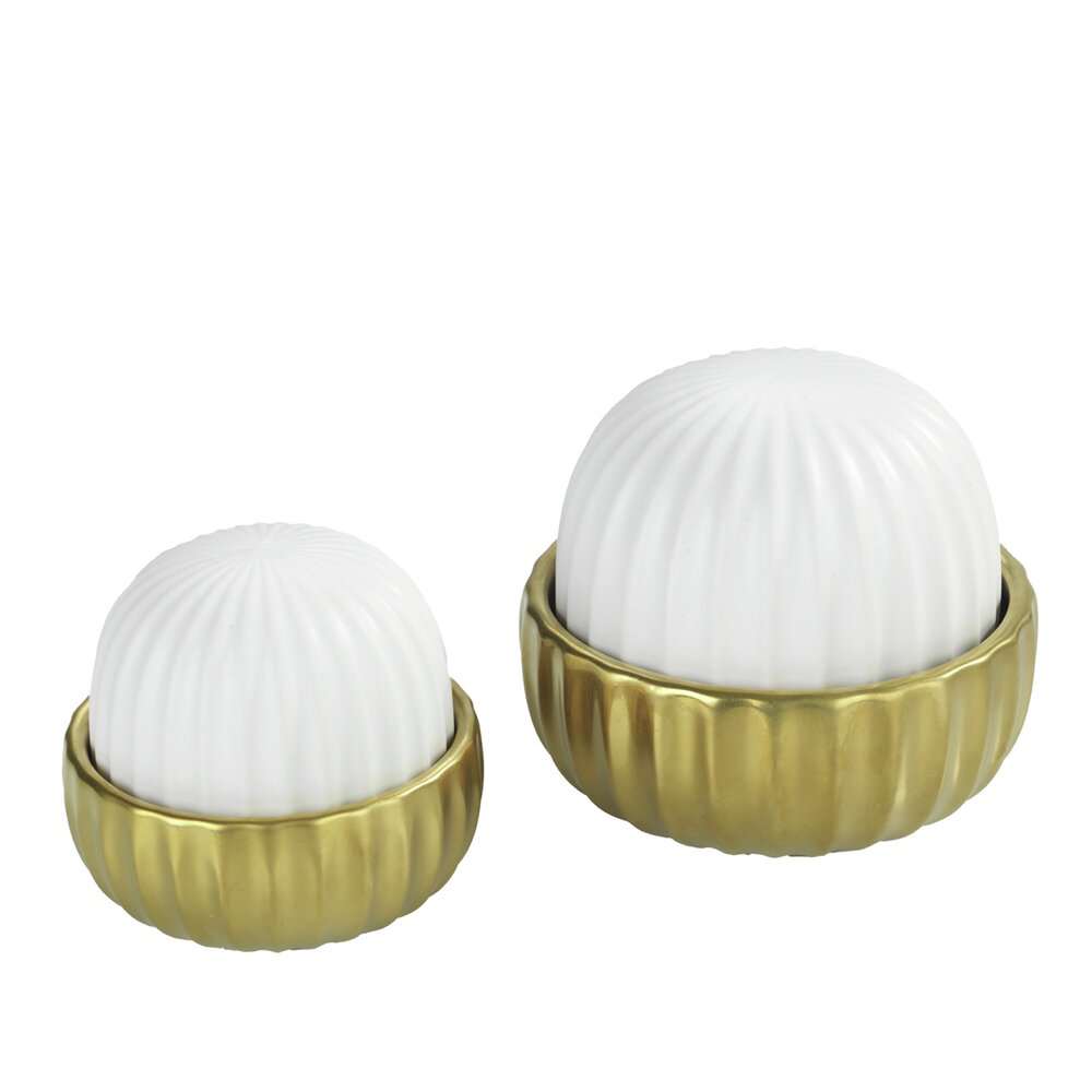 Luftbefeuchter Mod. Nova, 2-teilig, Weiß/Gold