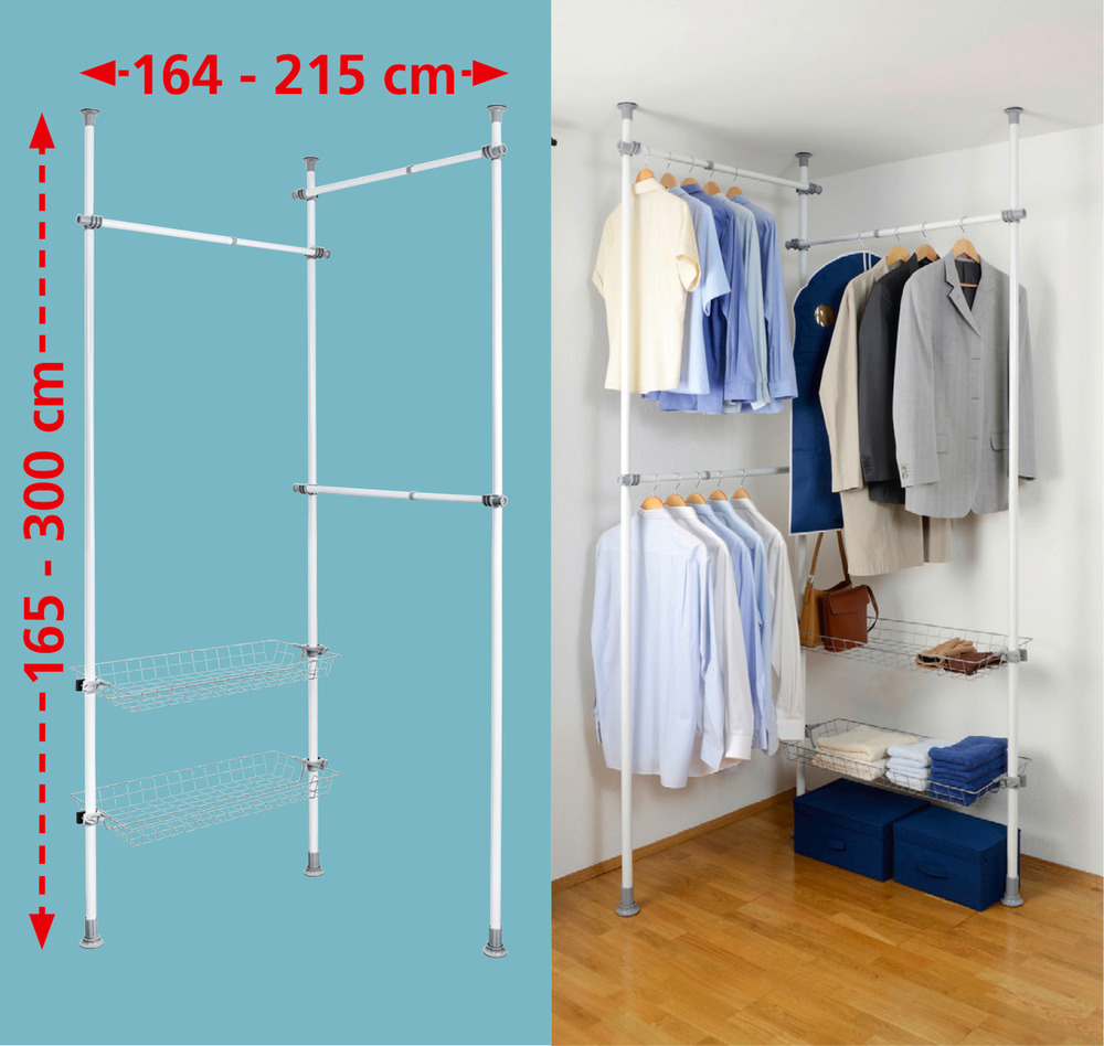 HERKULES Teleskop-System Kombination DUO weiss