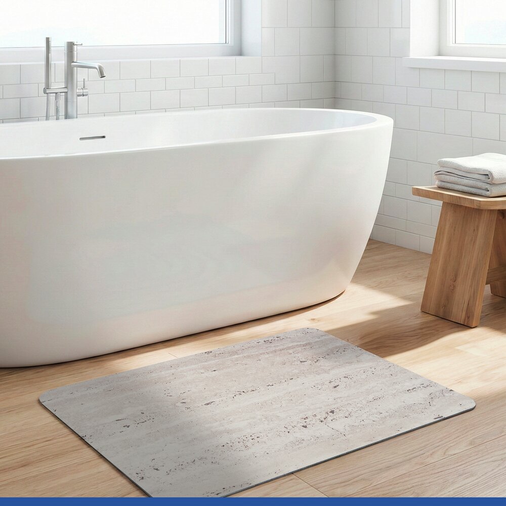 PUNA beige Badematte schnelltrocknend 80x50cm