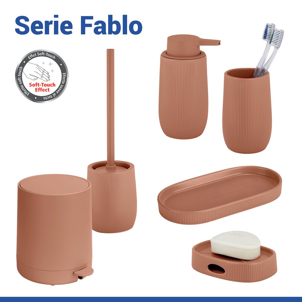 FABLO braun Treteimer mit Absenkautomatik, 5 Liter