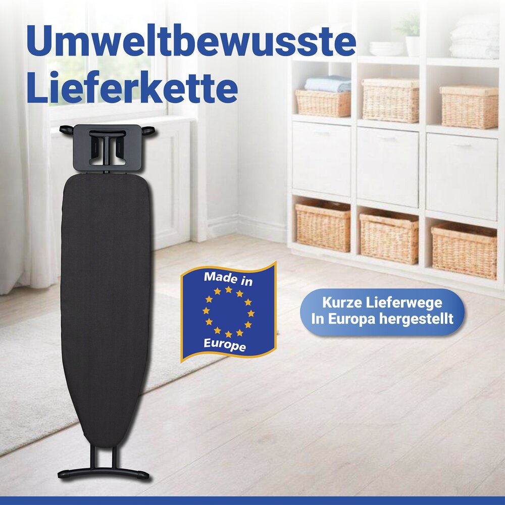 BEST BLACK Bügelbrett 124x88 cm