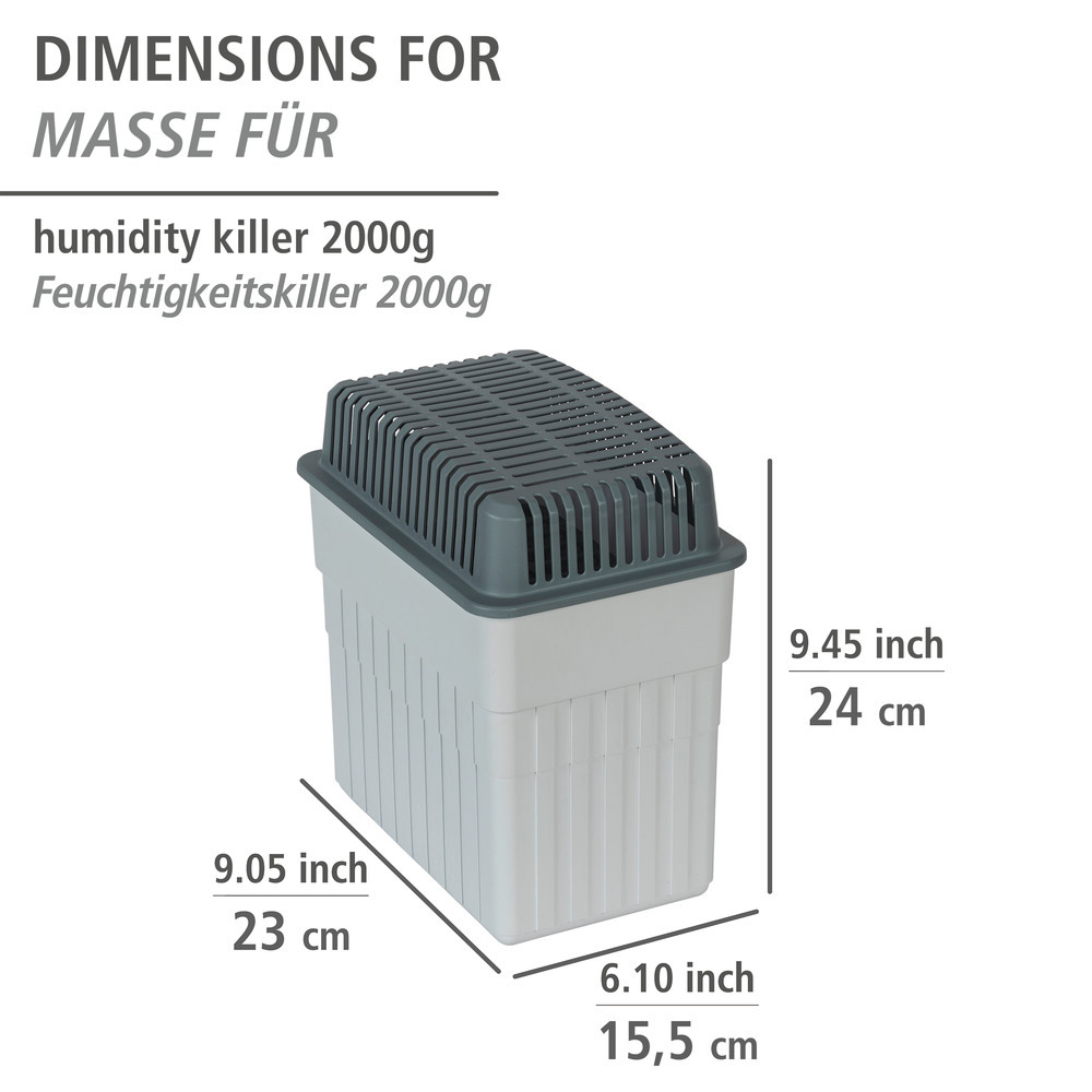 Feuchtigkeitskiller grau 2 kg + 3x 2000 g Nachfüller