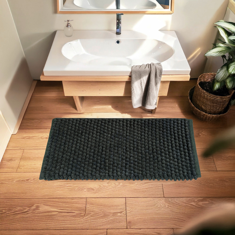 SOLIVO dunkelgrün Badteppich 2200 g/m², 50x80 cm
