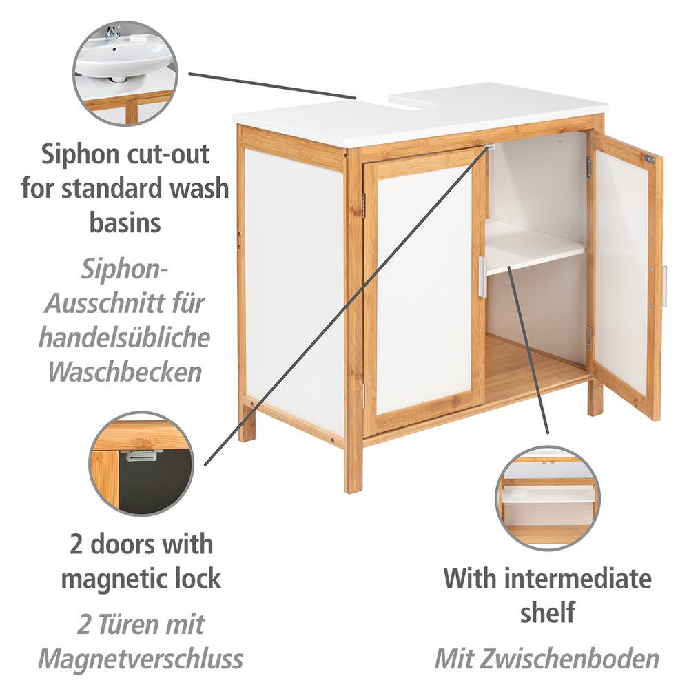 FINJA Waschbeckenunterschrank aus Bambus/MDF