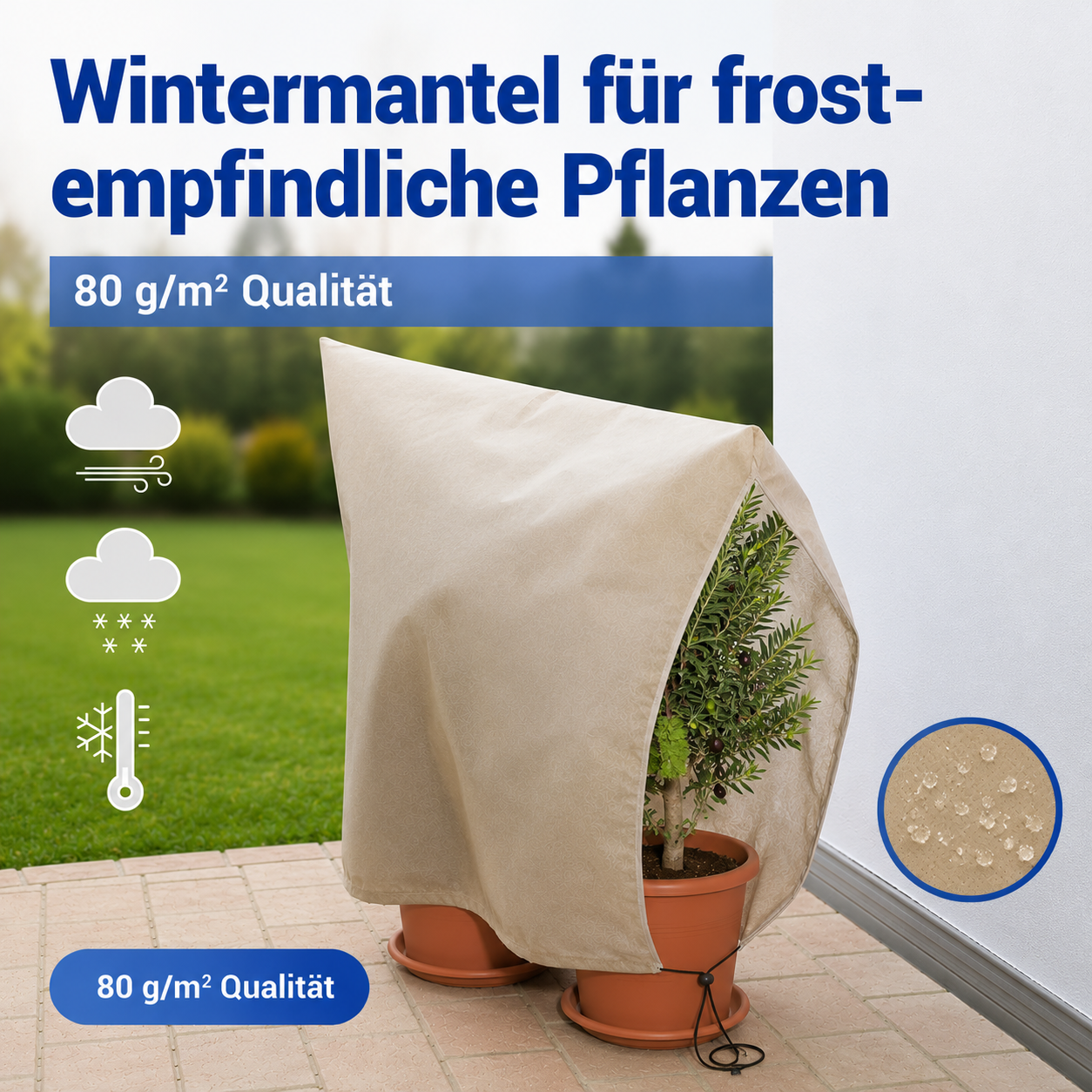 Pflanzenschutz-Vlies beige 240x200 cm
