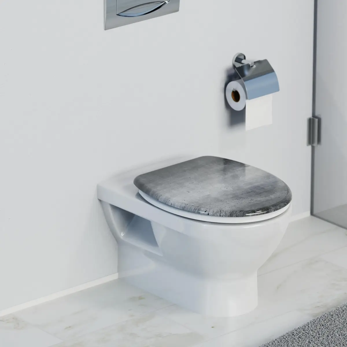 INDUSTRIAL GREY WC-Sitz mit Absenkautomatik