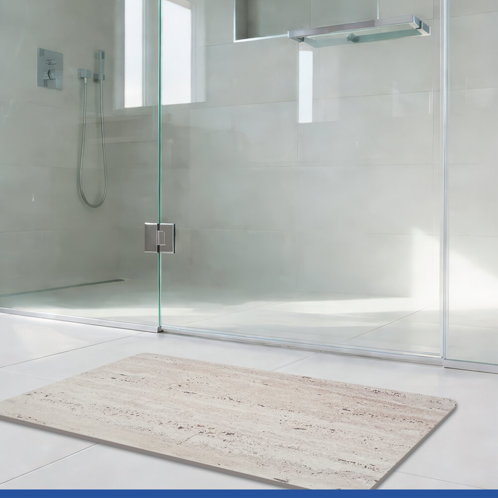 PUNA beige Badematte schnelltrocknend 80x50cm