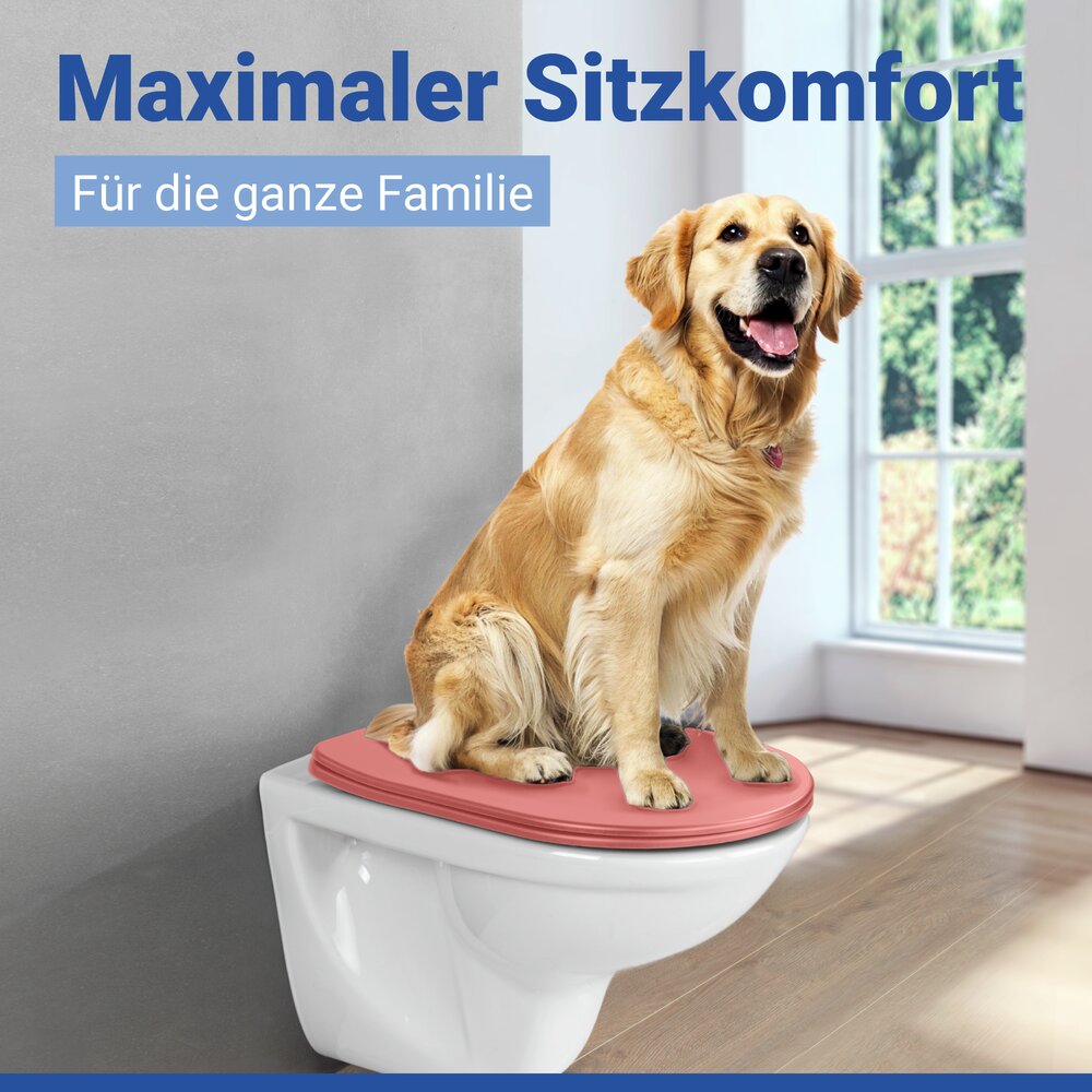 GALATI coral matt WC-Sitz belastbar bis 175 kg