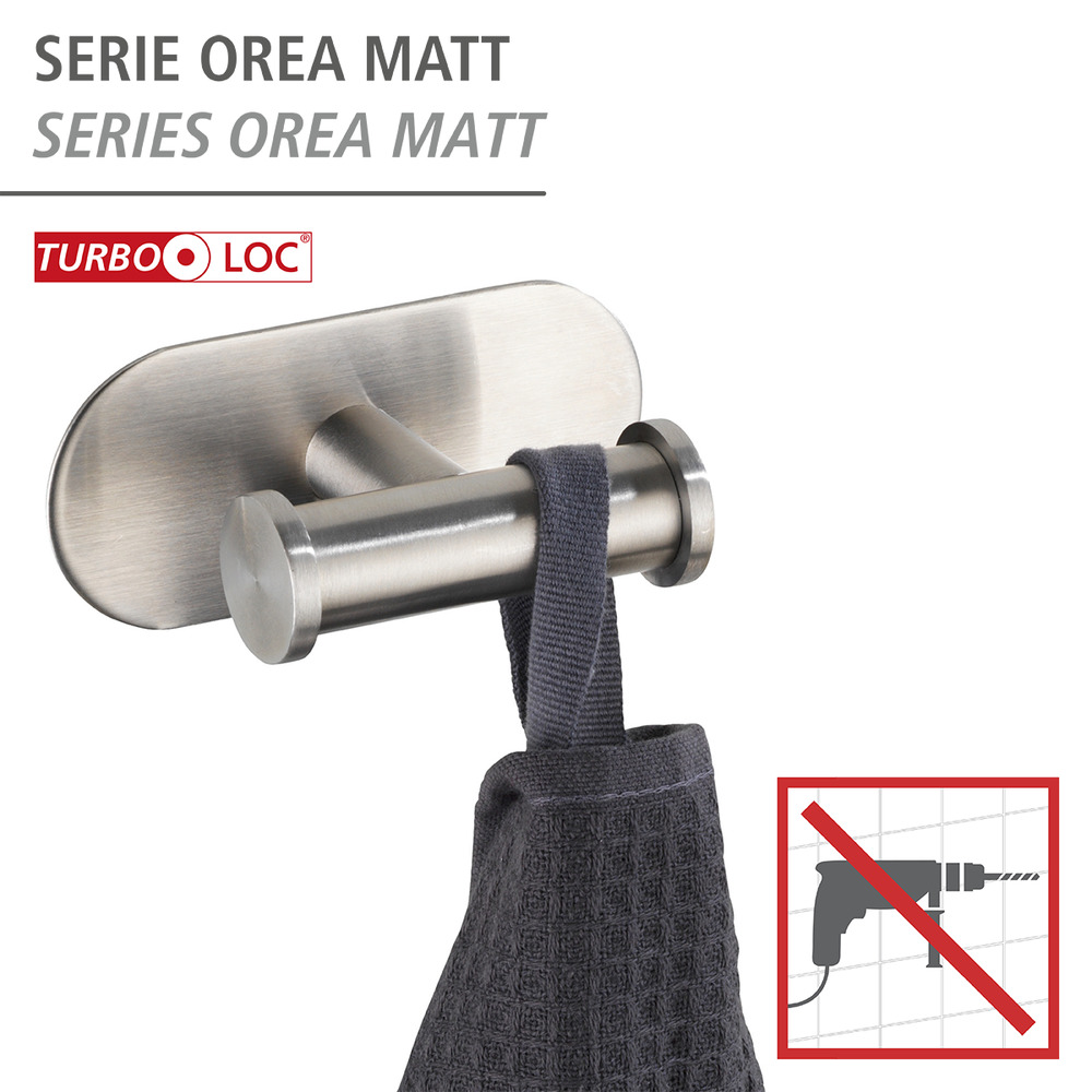 Duo OREA Matt Turbo-Loc® Wandhaken, Edelstahl Duo OREA Matt Turbo-Loc® Wandhaken, Edelstahl