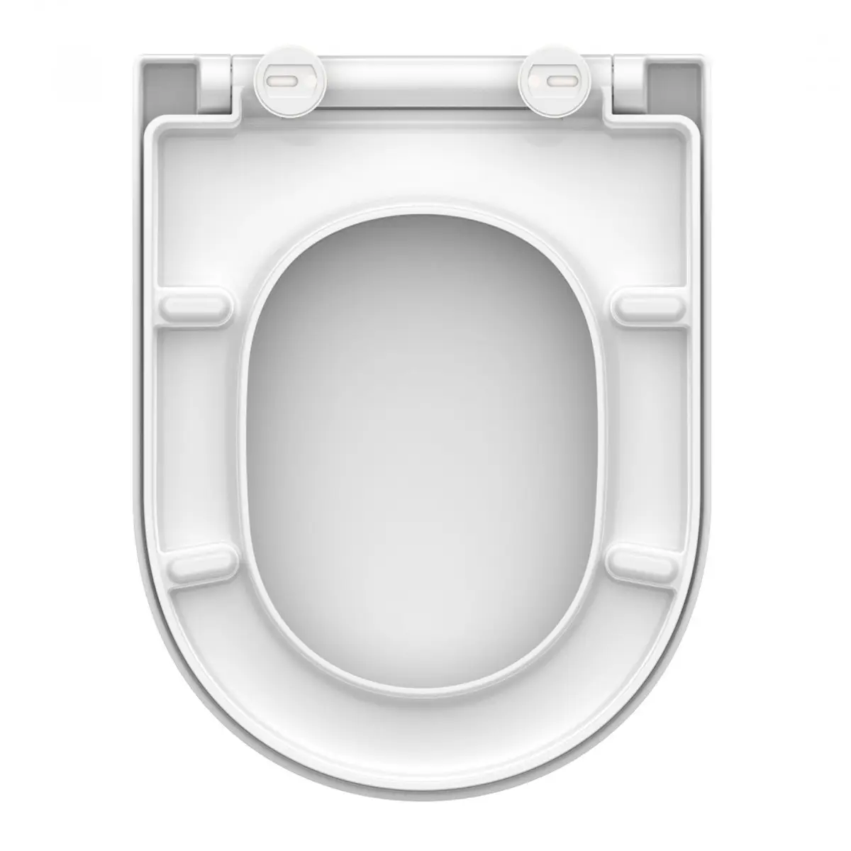 WHITE WC-Sitz D-Form, Montage von oben