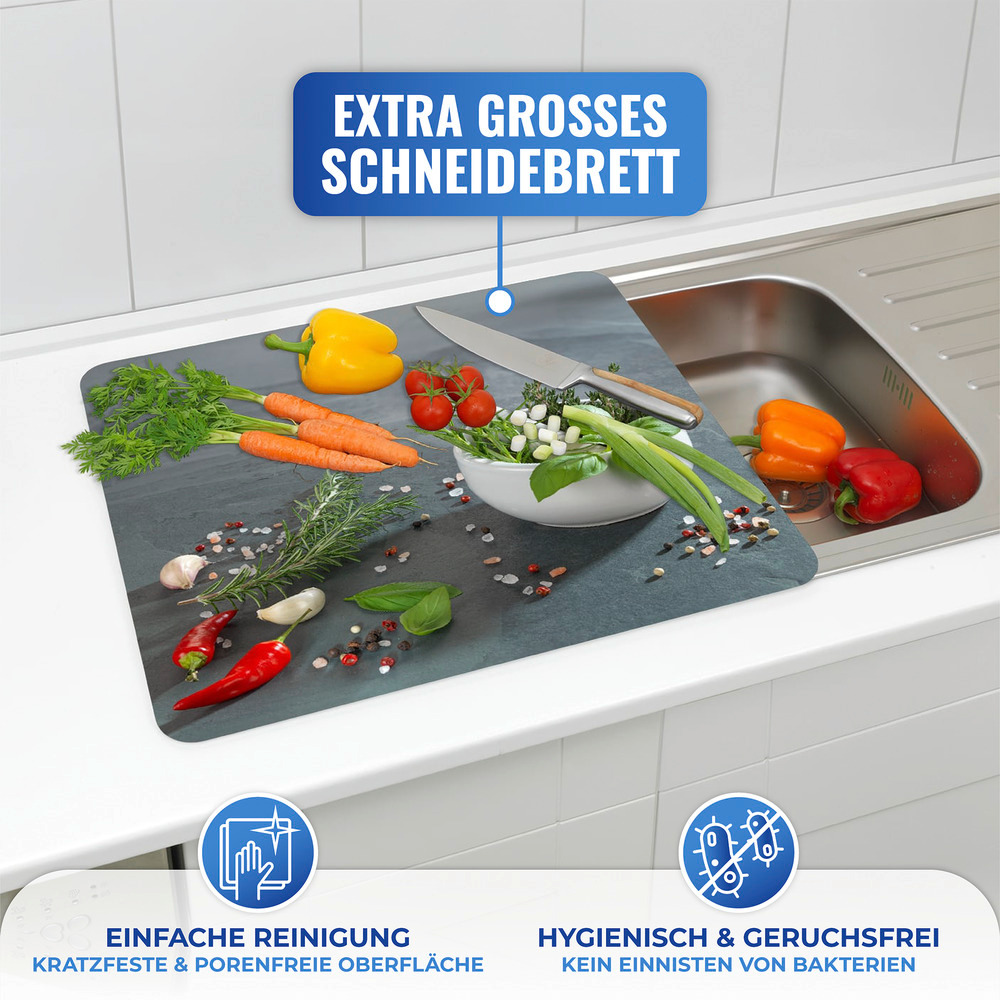 KRÄUTERKÜCHE Multiplatte 56x50 cm aus Glas