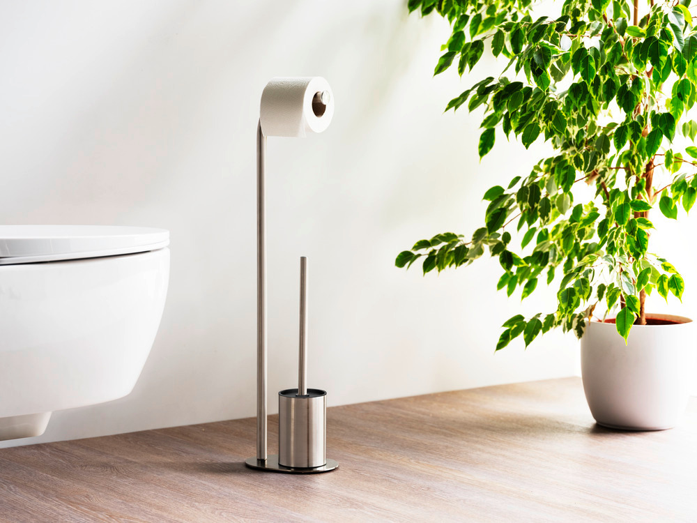 LEVANTE matt Stand WC-Garnitur aus Edelstahl