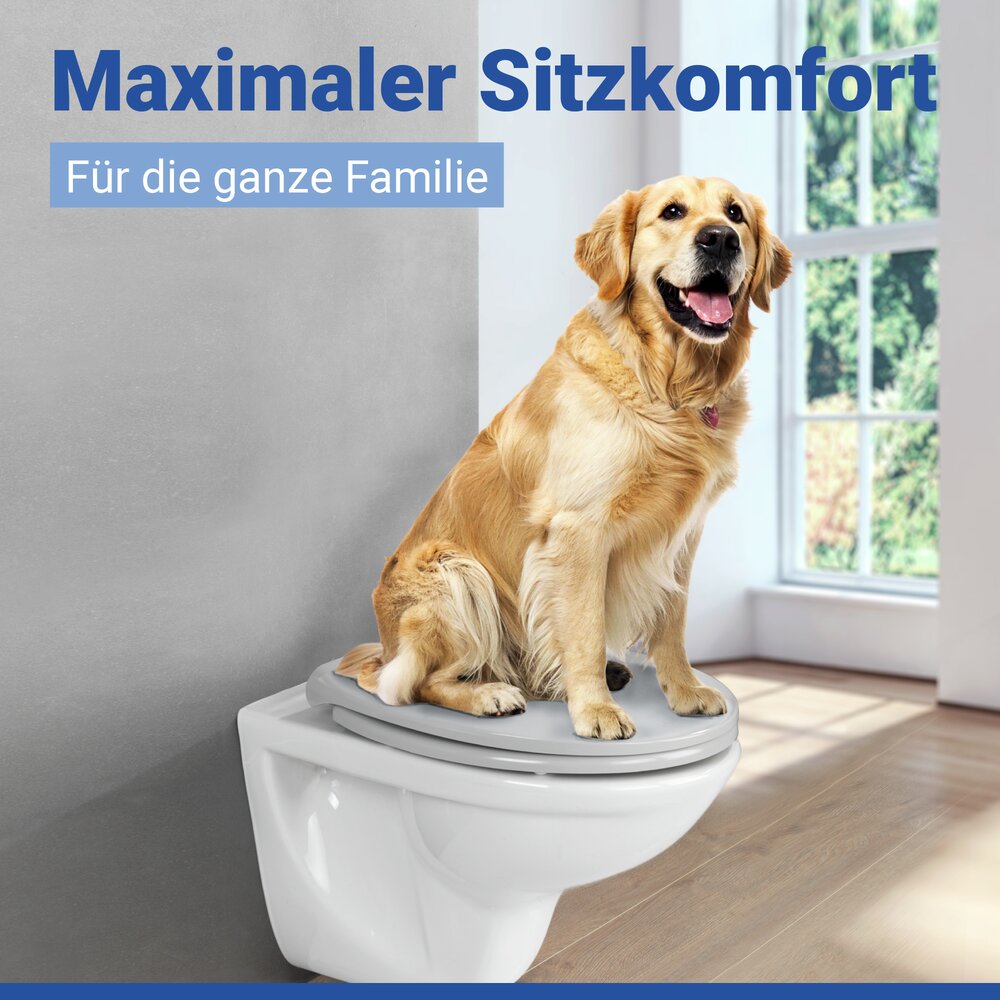 SAMOS Concrete Grey Premium WC-Sitz belastbar bis 175 kg