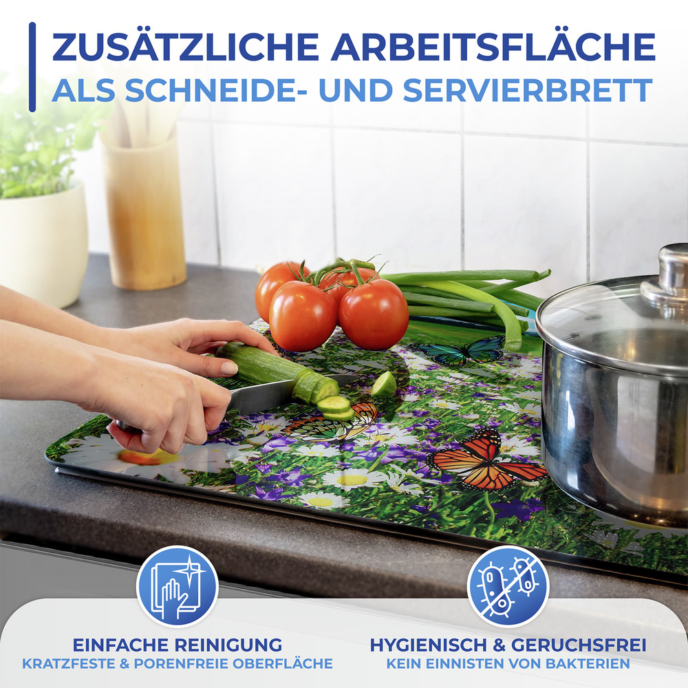 SOMMERWIESE Multiplatte 56x50 cm aus Glas