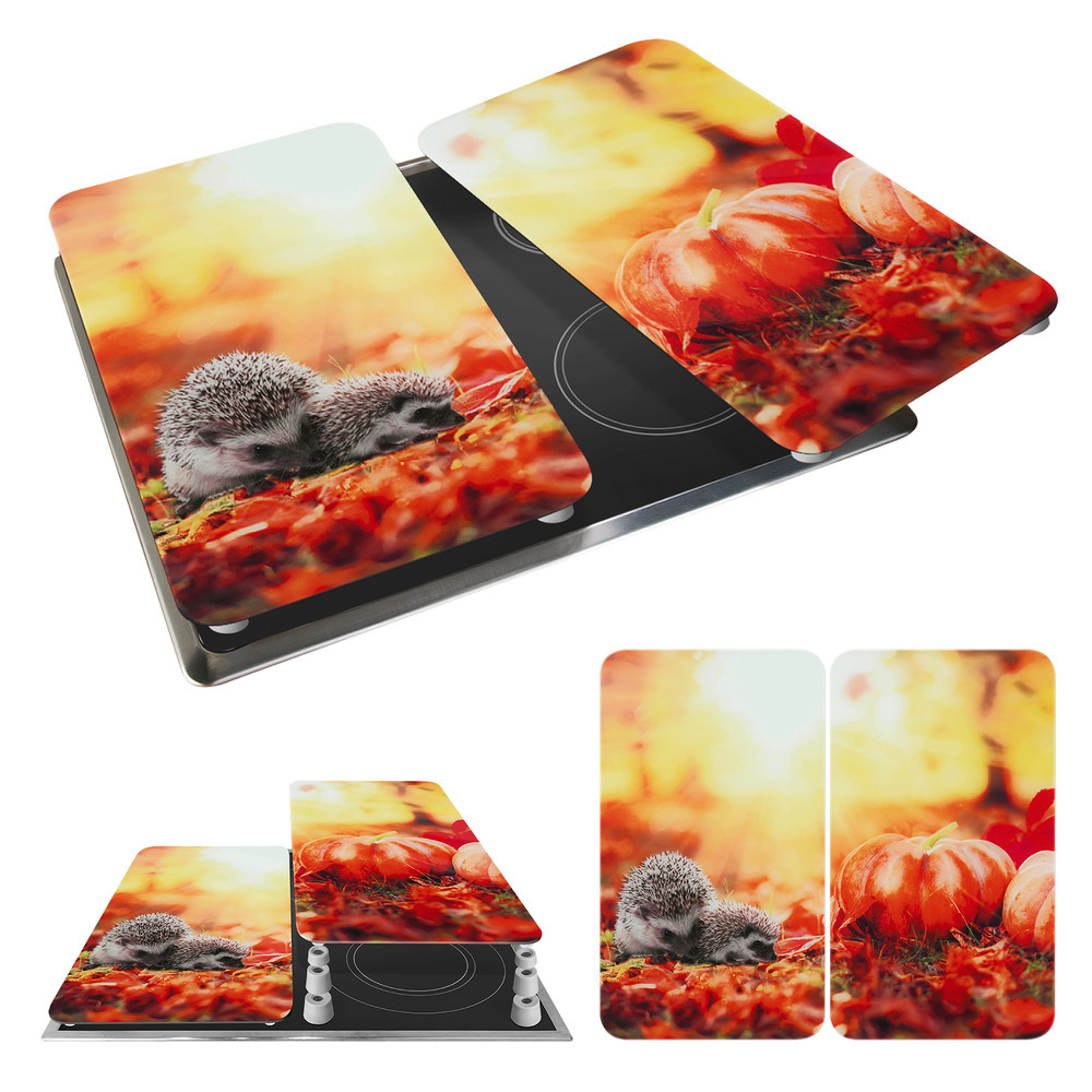 HERBST 2er-Set Herdabdeckplatten aus Glas