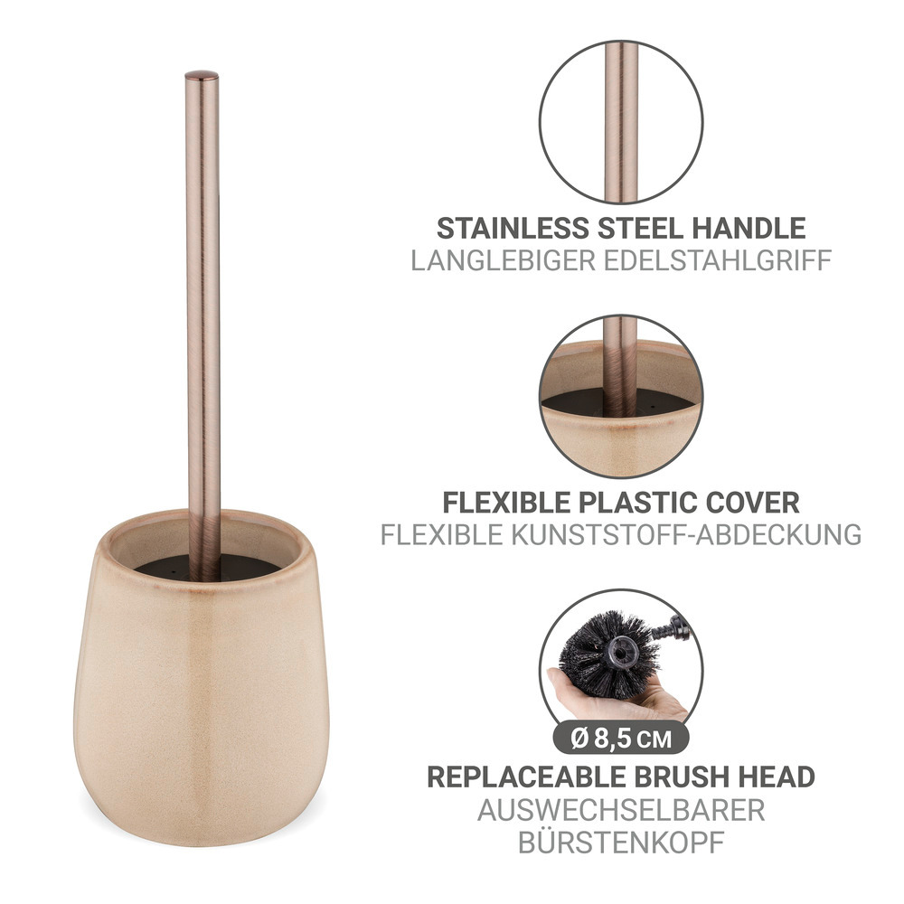 SIRMIONE beige WC-Garnitur aus Keramik