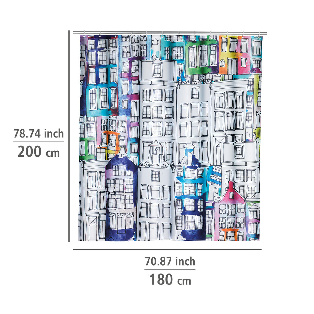 SUNNY CITY Duschvorhang, 180x200 cm, waschbar